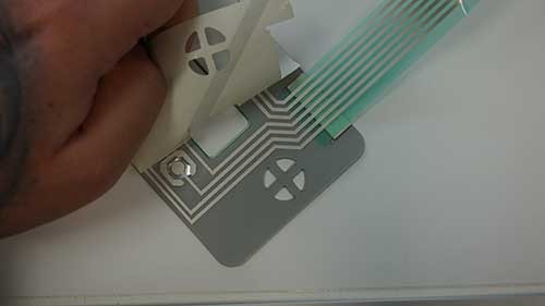 circuitry inside of a membrane switch