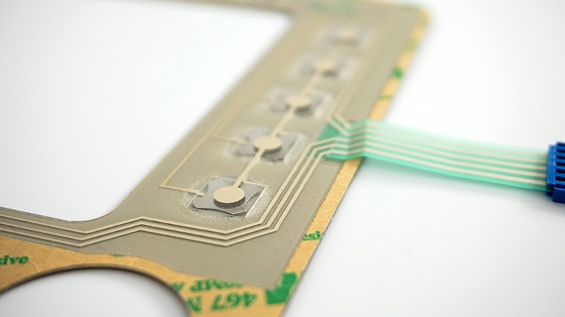 membrane switch design showing the circuitry inside