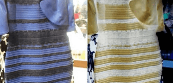 dress viewed under different lighting, dress debate image