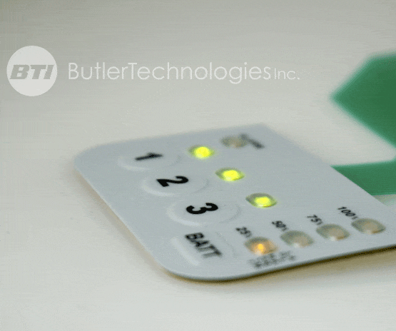 LED lighting design in a membrane switch