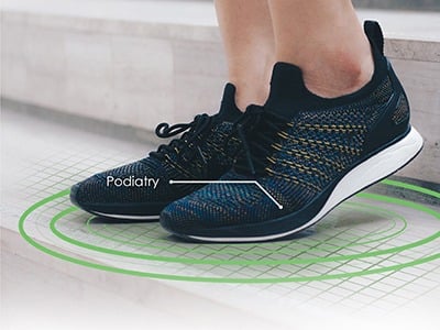 force sensing resistors added into shoes insoles to measure pressure 