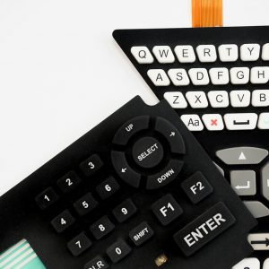 silicone rubber keypads stacked on each other