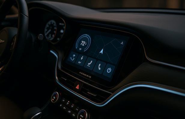 Custom touch panel in automotive dashboard