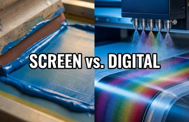 Screen printing vs digital printing comparison