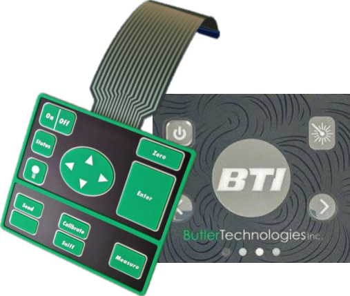 Membrane switch and graphic overlay user interface