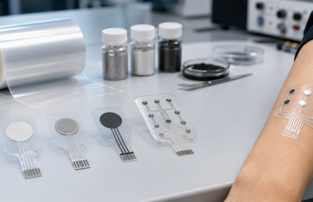 Biometric electrode materials