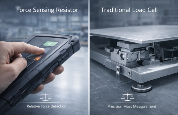 Force sensing resistor vs load cell comparison