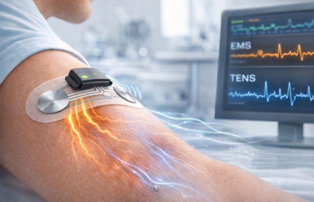 Printed electrodes used for EMS and TENS therapy