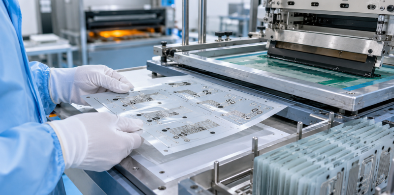 Screen printed electronics process