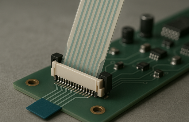 Membrane switch tail to PCB connection