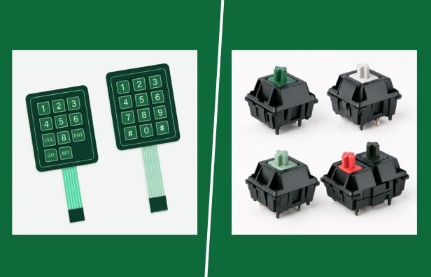 Side-by-side view of membrane and mechanical switches