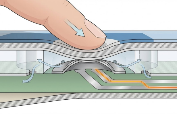 Tactile membrane switch actuation