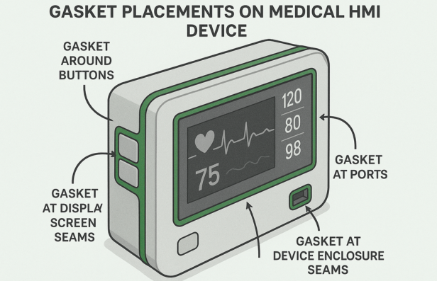 How Gaskets and Barriers Improve IP Ratings in Medical HMI Devices